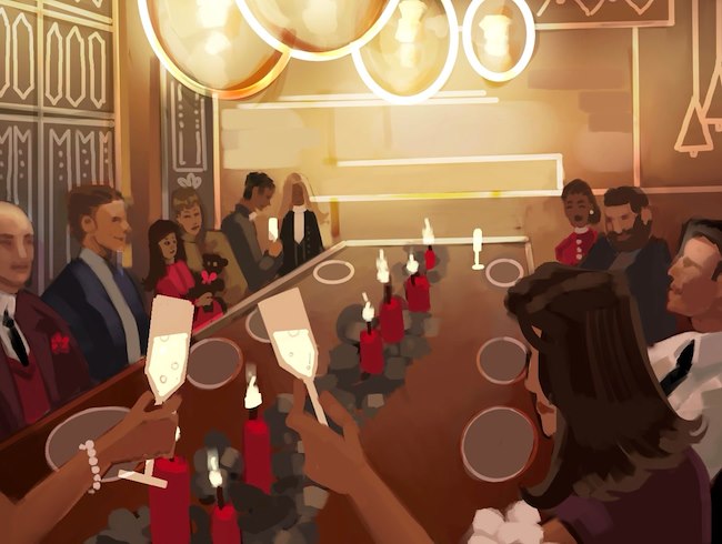 Festive Dinner illustration